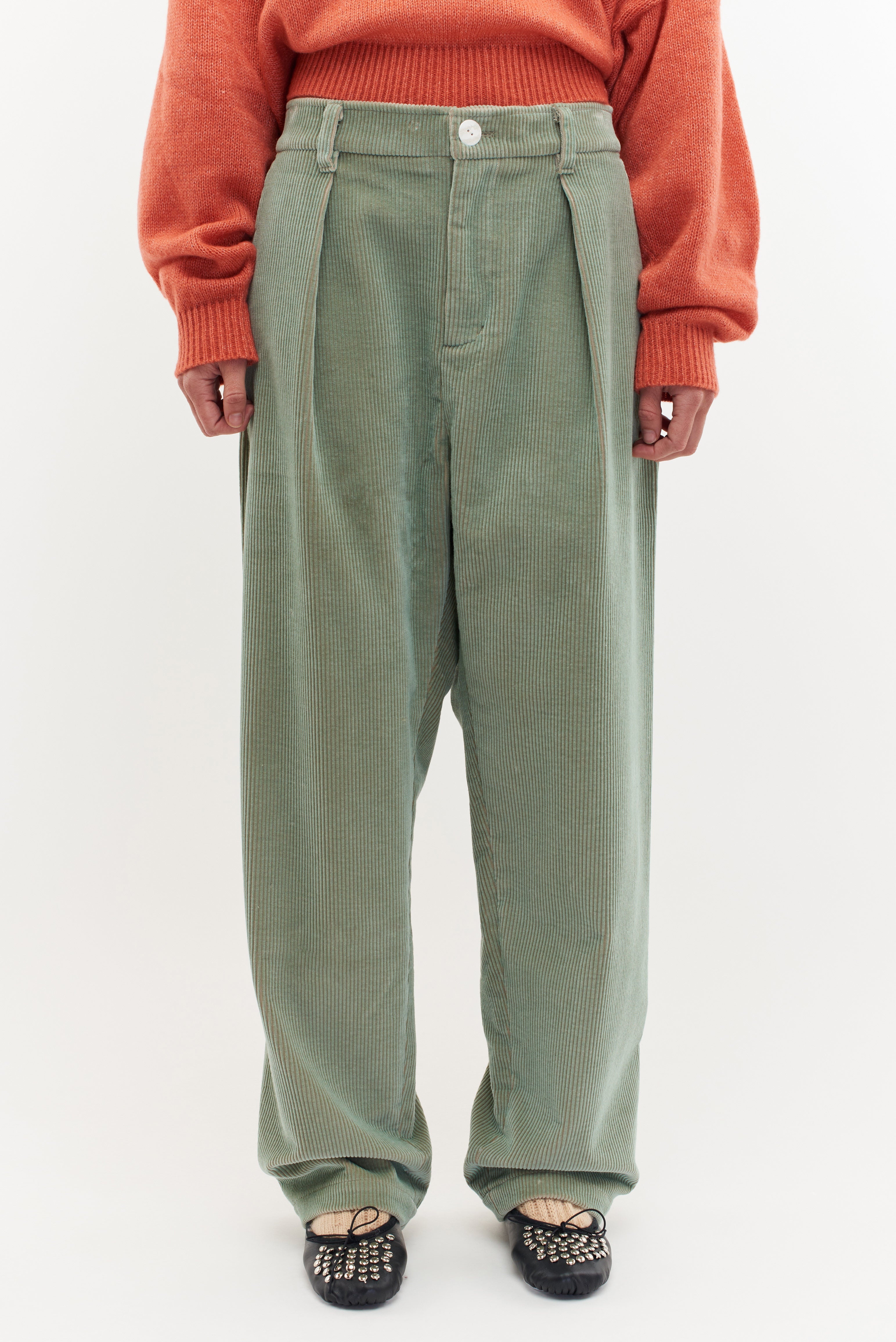 CORD PLEAT PANT - 3