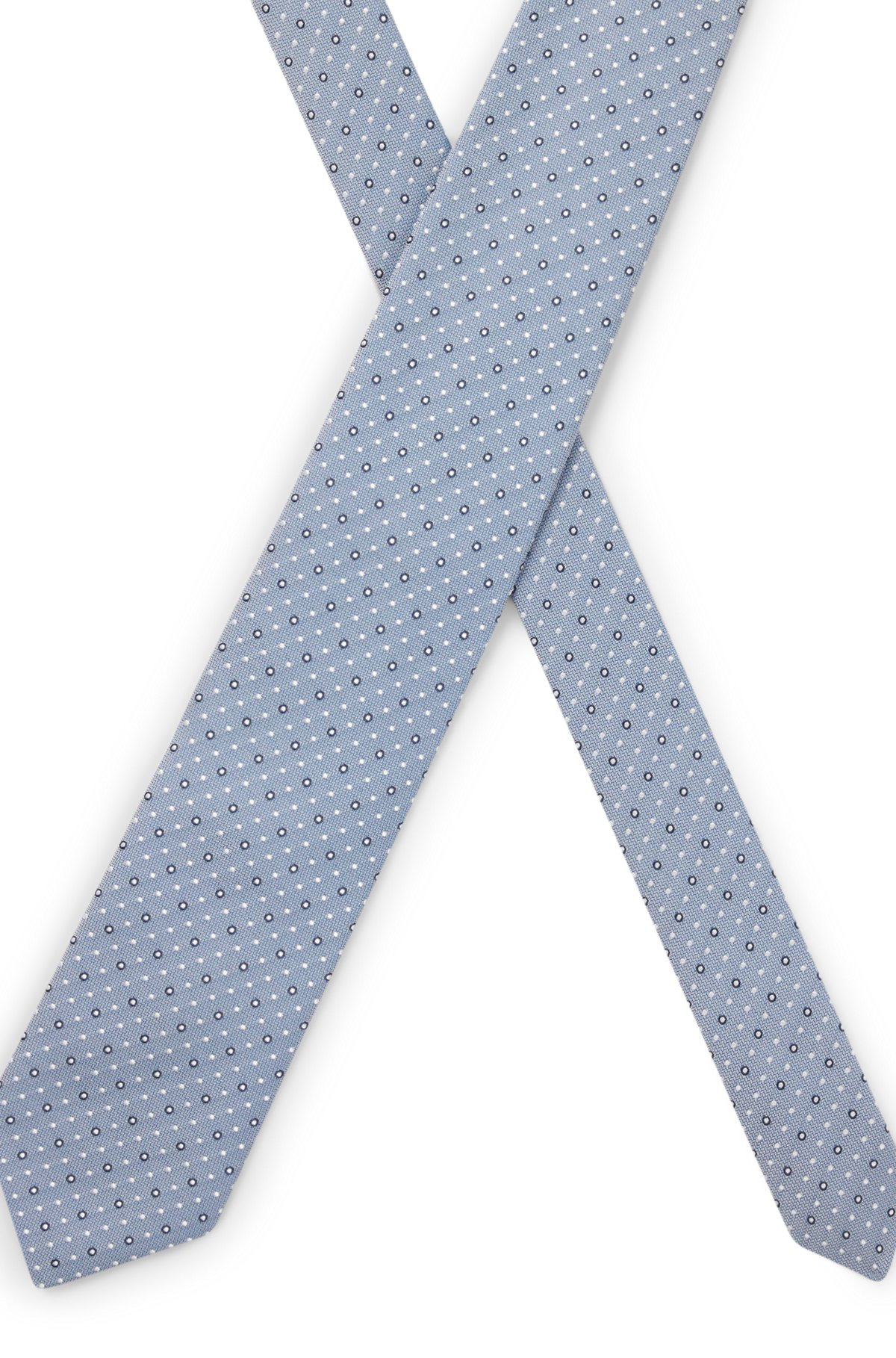 SILK-BLEND TIE WITH DOT MOTIF - 4