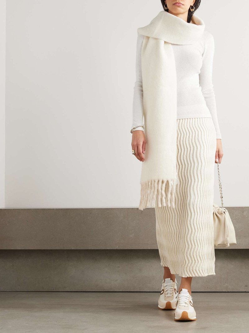 LISA YANG Vivian cotton and cashmere-blend T-shirt Cream outlook