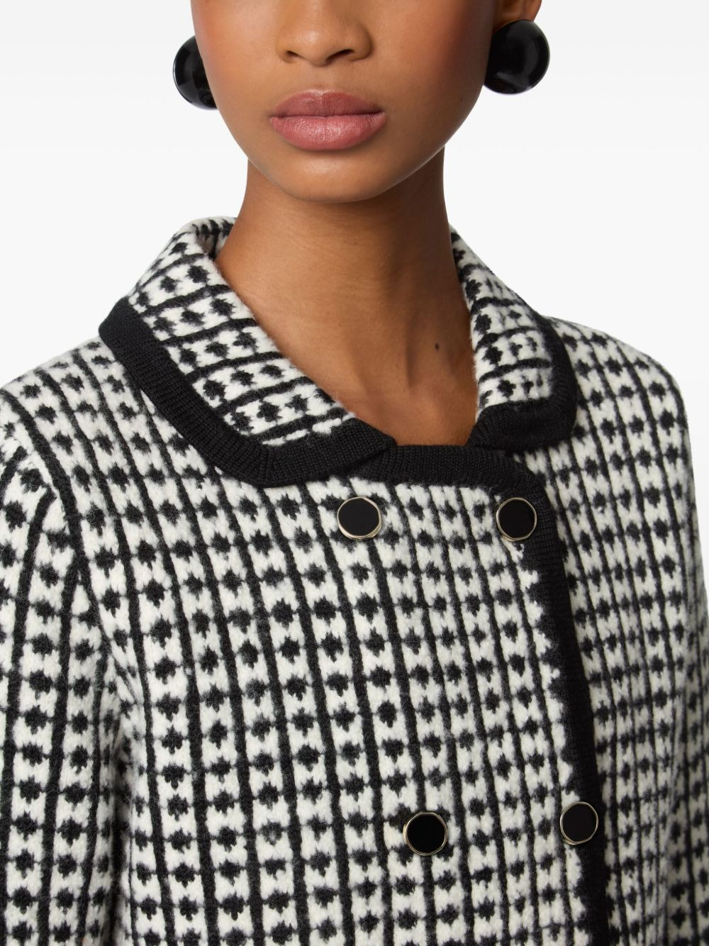 tweed-effect double-breasted jacket - 5
