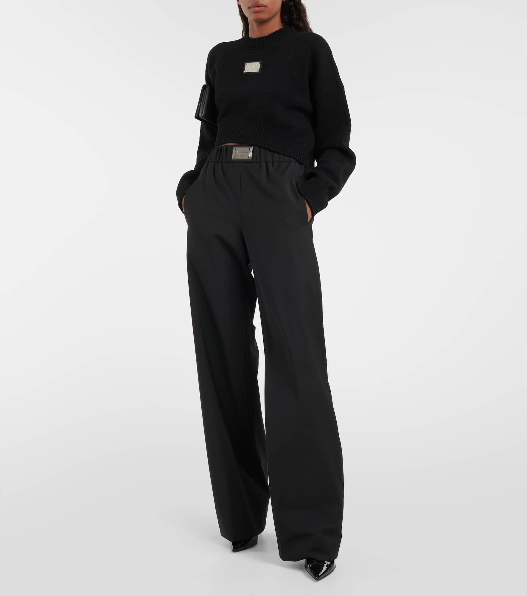 Wool-blend wide-leg pants - 2