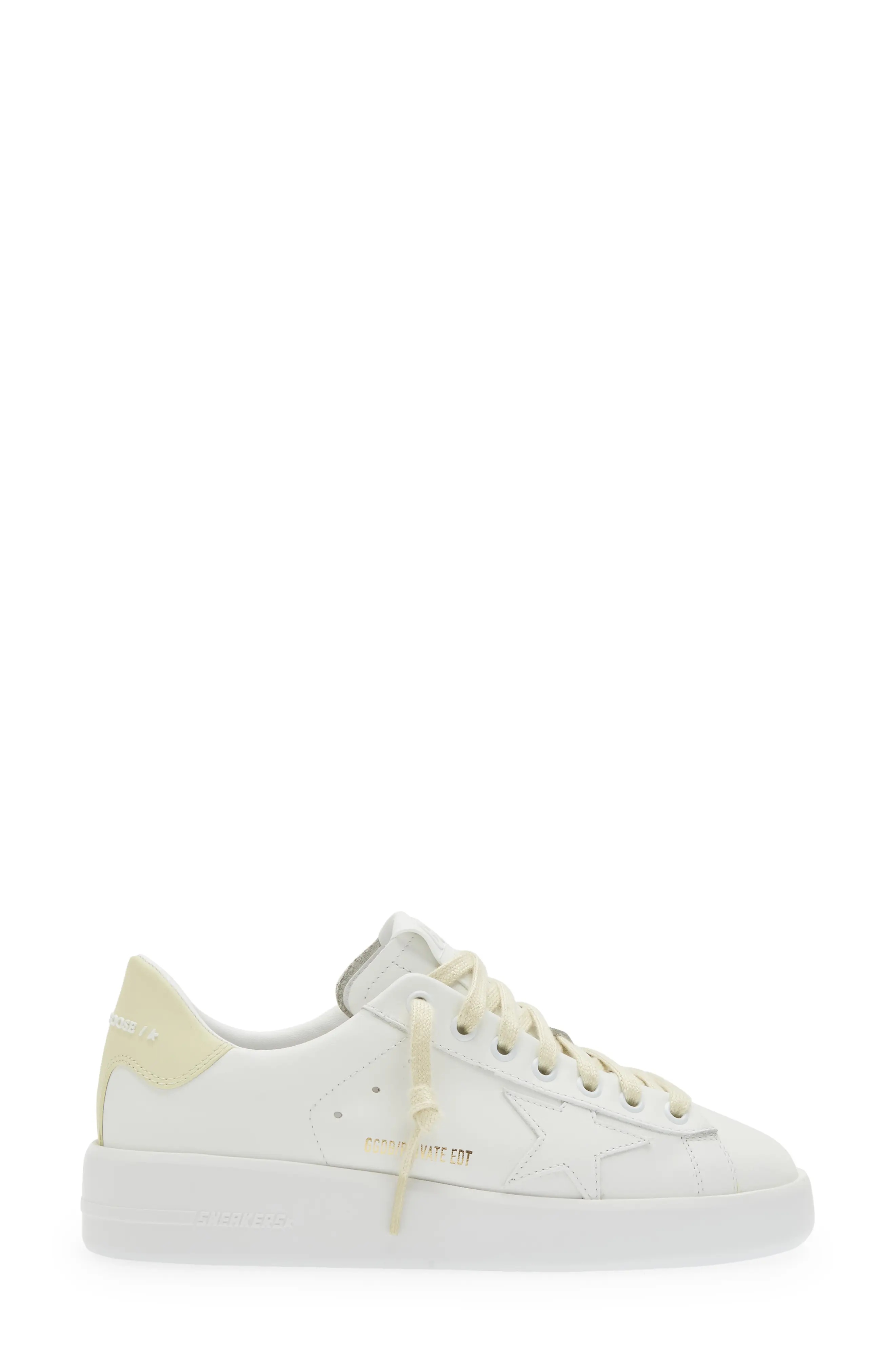 Purestar Low Top Sneaker in White/Yellow - 3