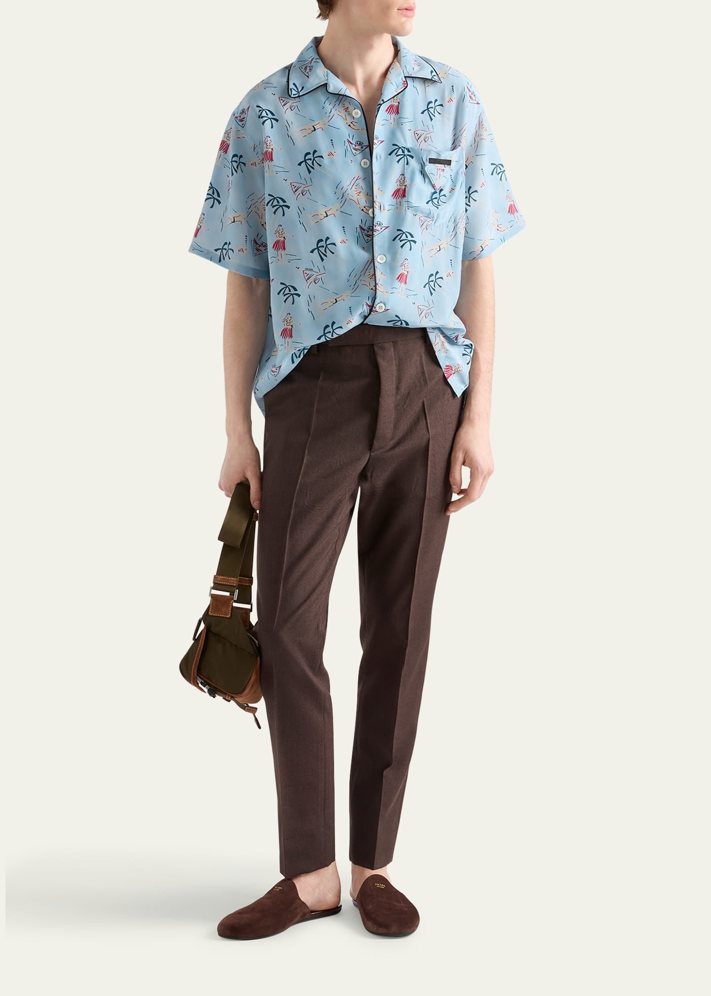 Men's Hawaiian-Print Short-Sleeve Shirt - 2