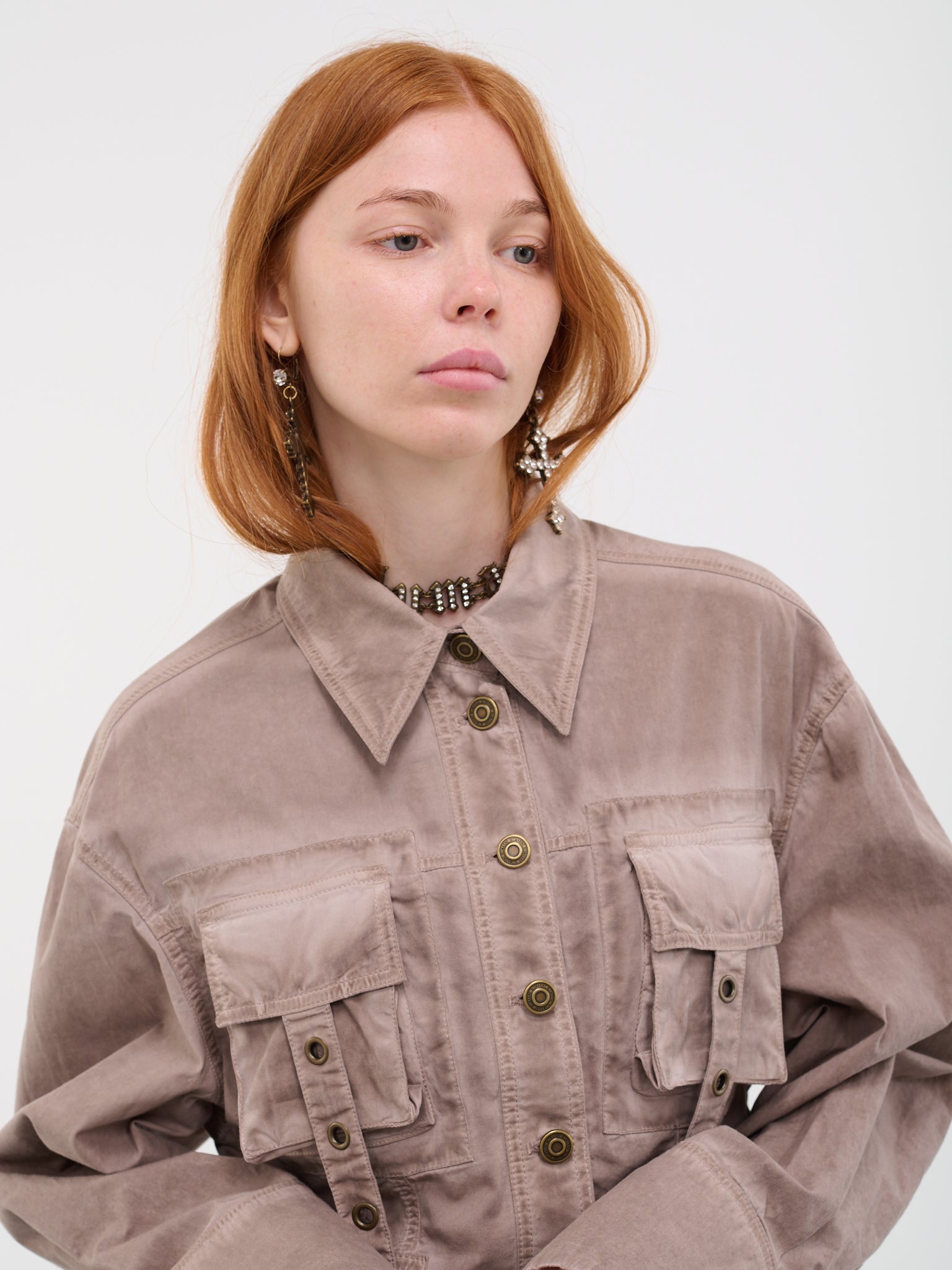 Over-Dyed Shirt Dress - 5
