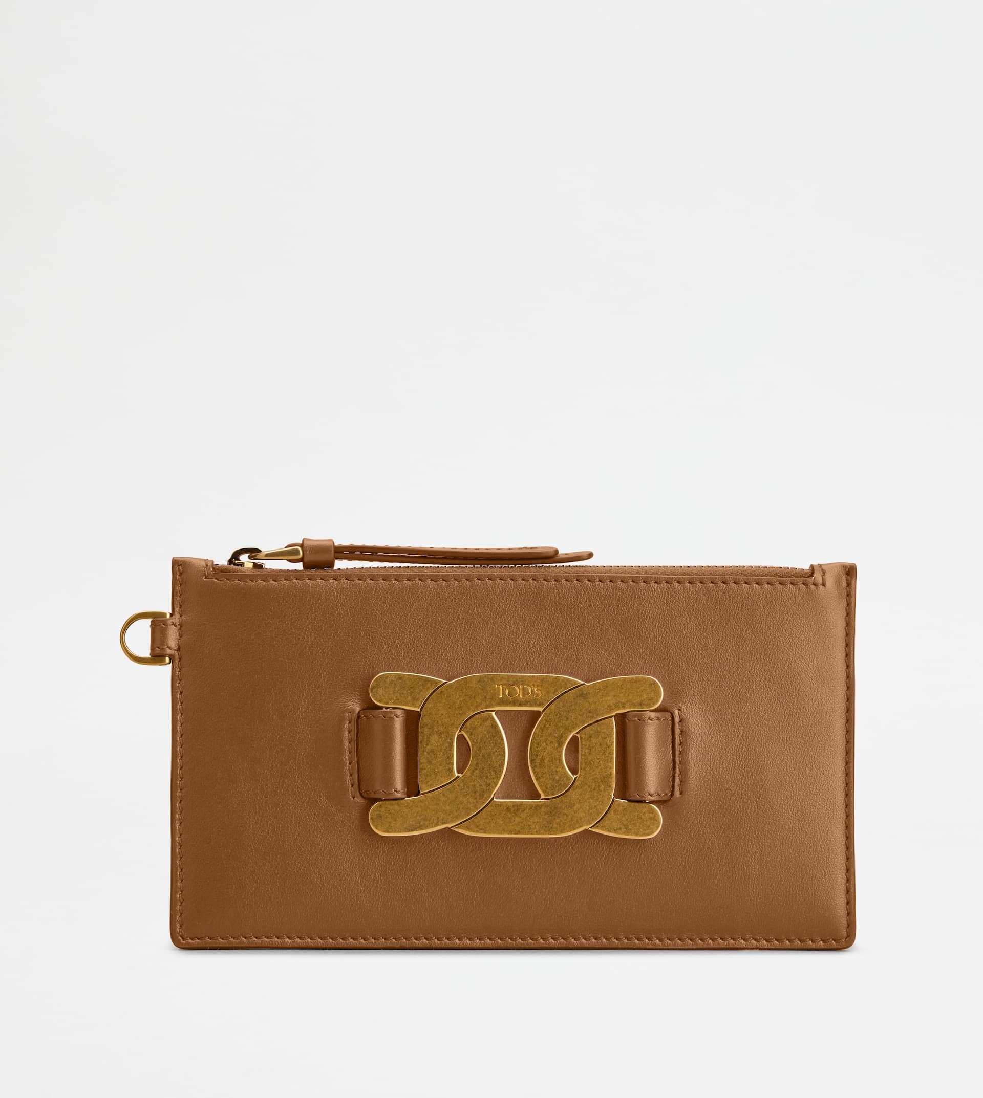KATE POUCH IN LEATHER SMALL - BROWN - 1