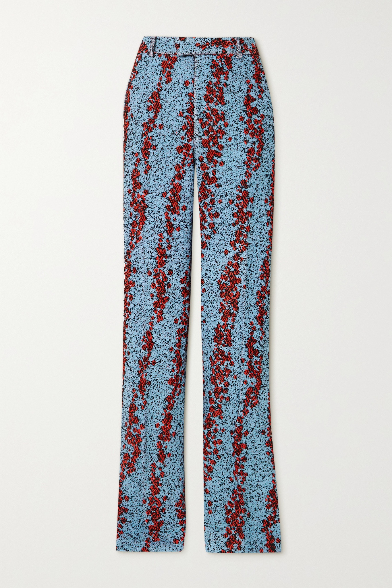 Bouclé straight-leg pants - 1