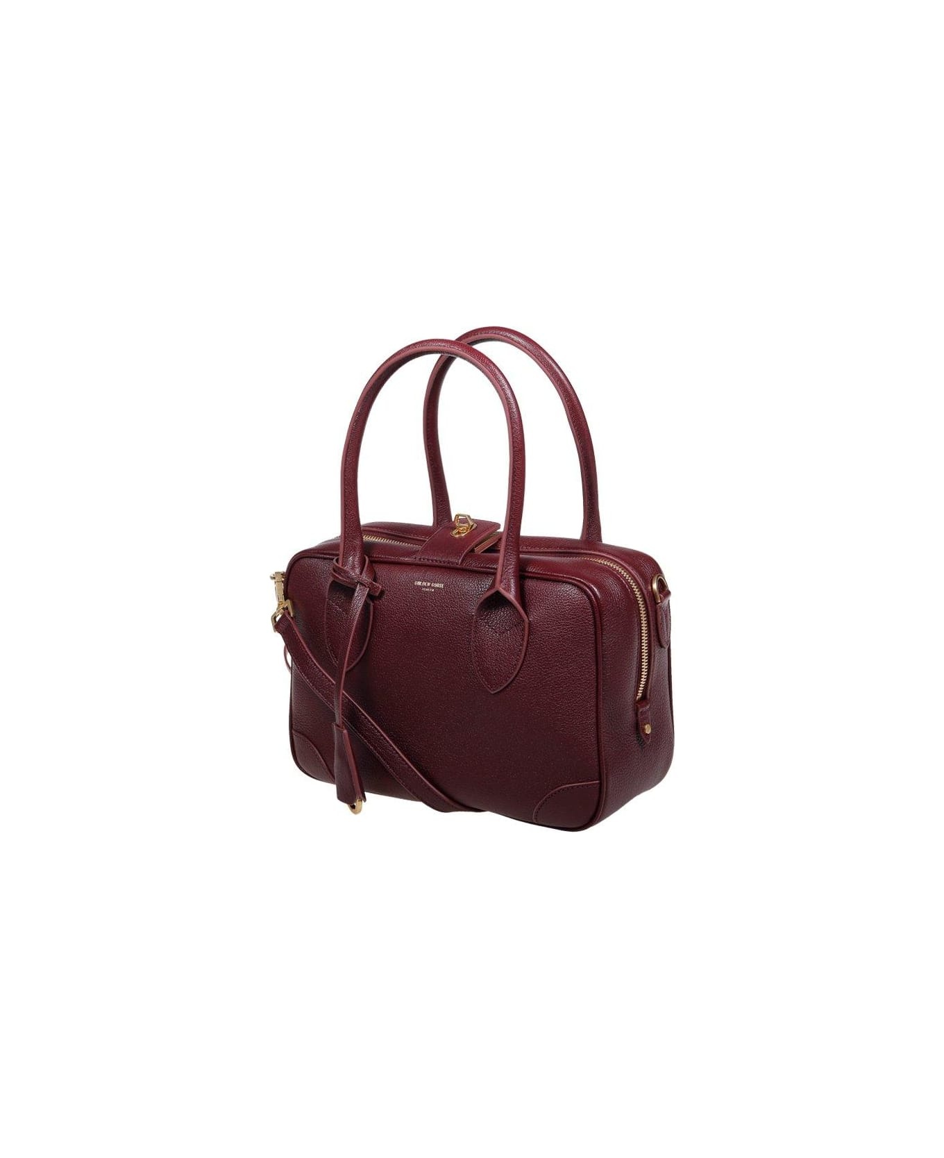 'vita' Burgundy Leather Top Box - 3