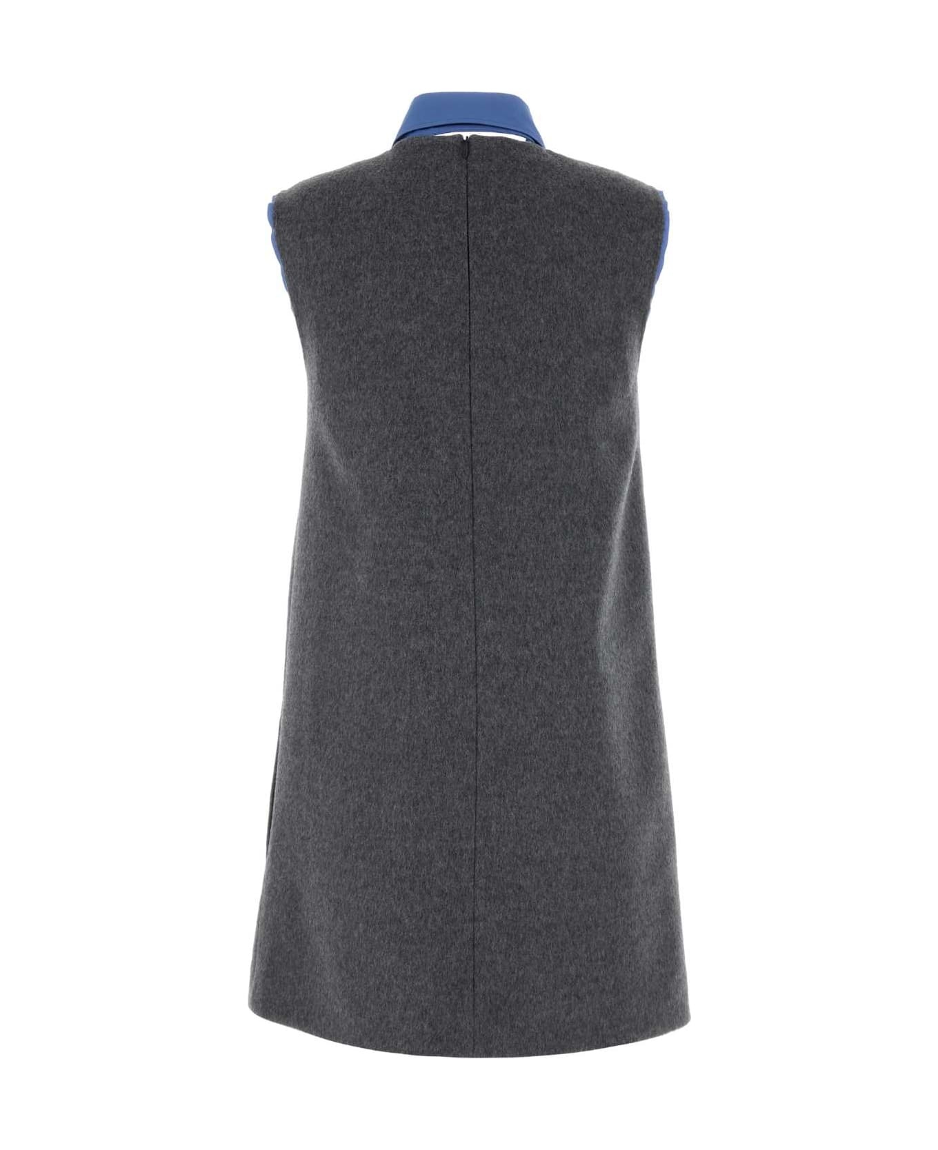 Grey Velour Mini Dress - 2