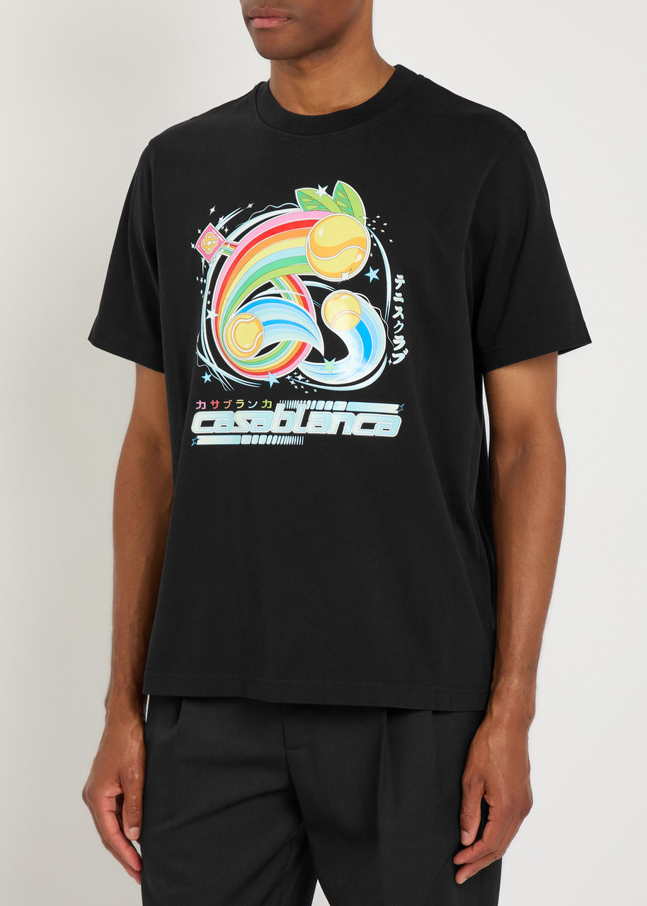 Casablanca Manga Tennis Ball Printed Cotton T-shirt - 2
