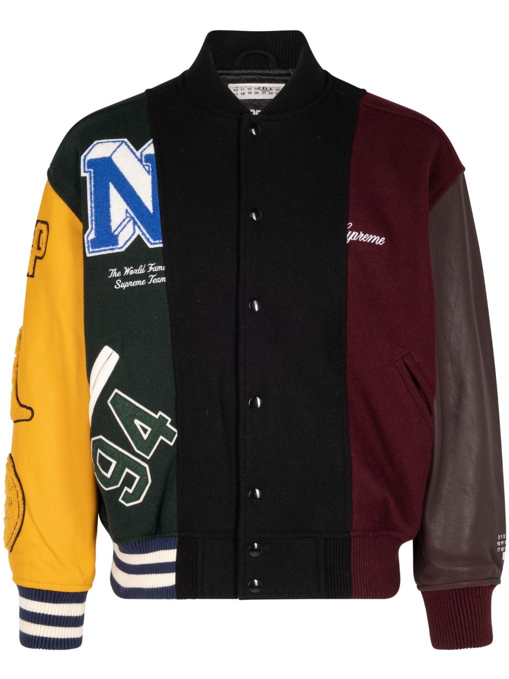 x MM6 Maison Margiela split varsity jacket - 1