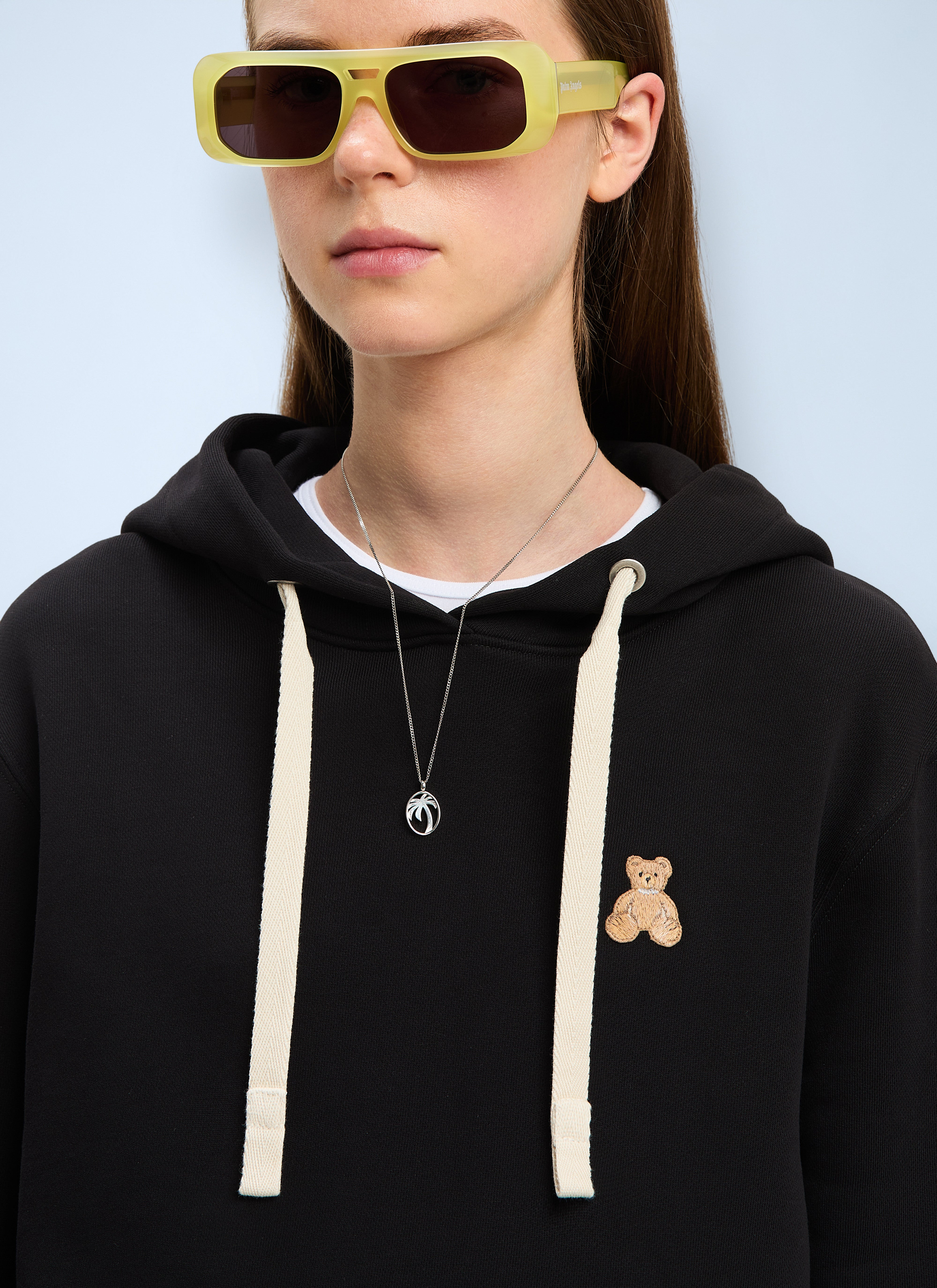 Palm Angels Women Logo Motif Hooded Sweatshirt - 5