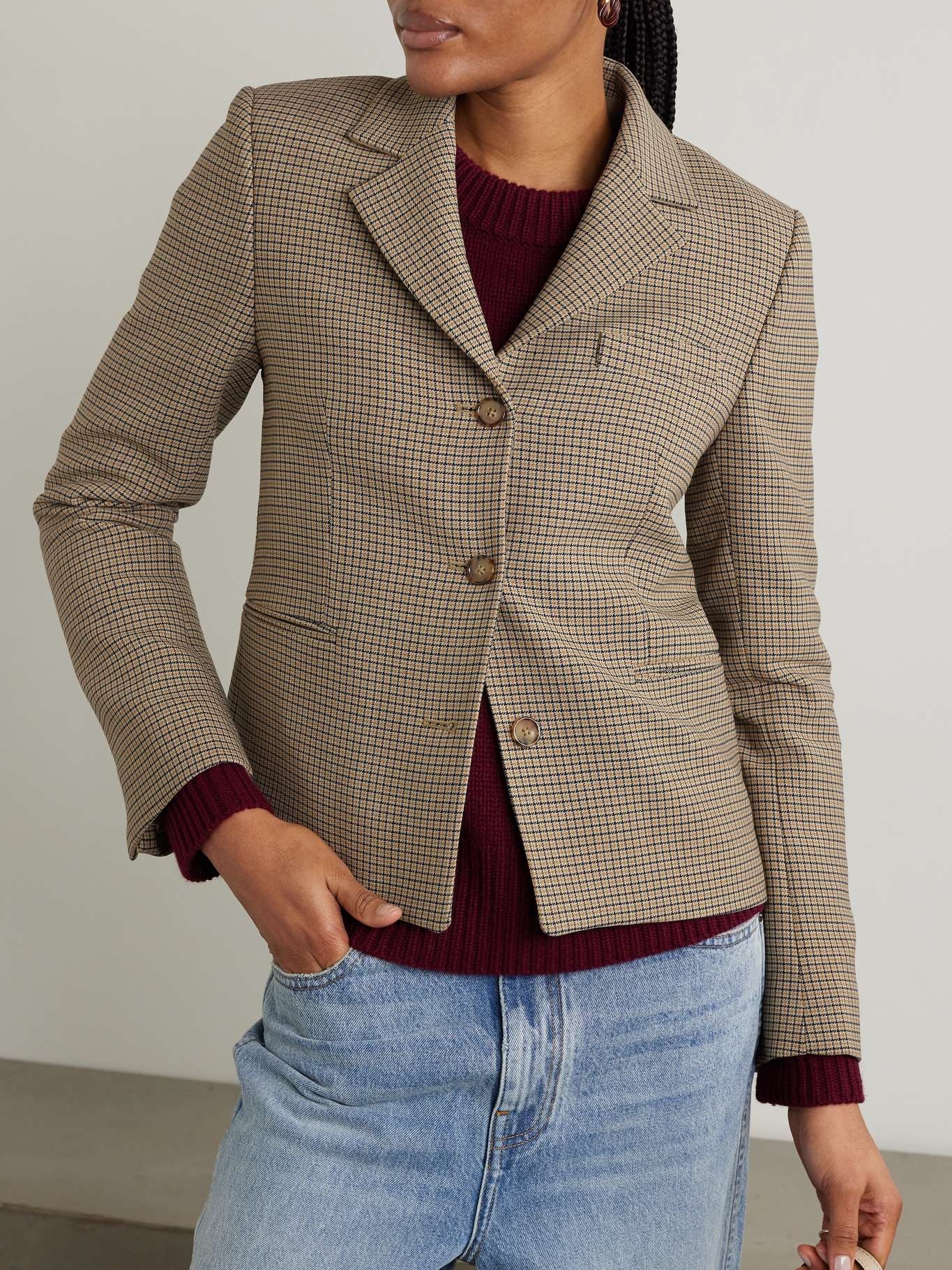 Recycled woven blazer - 3