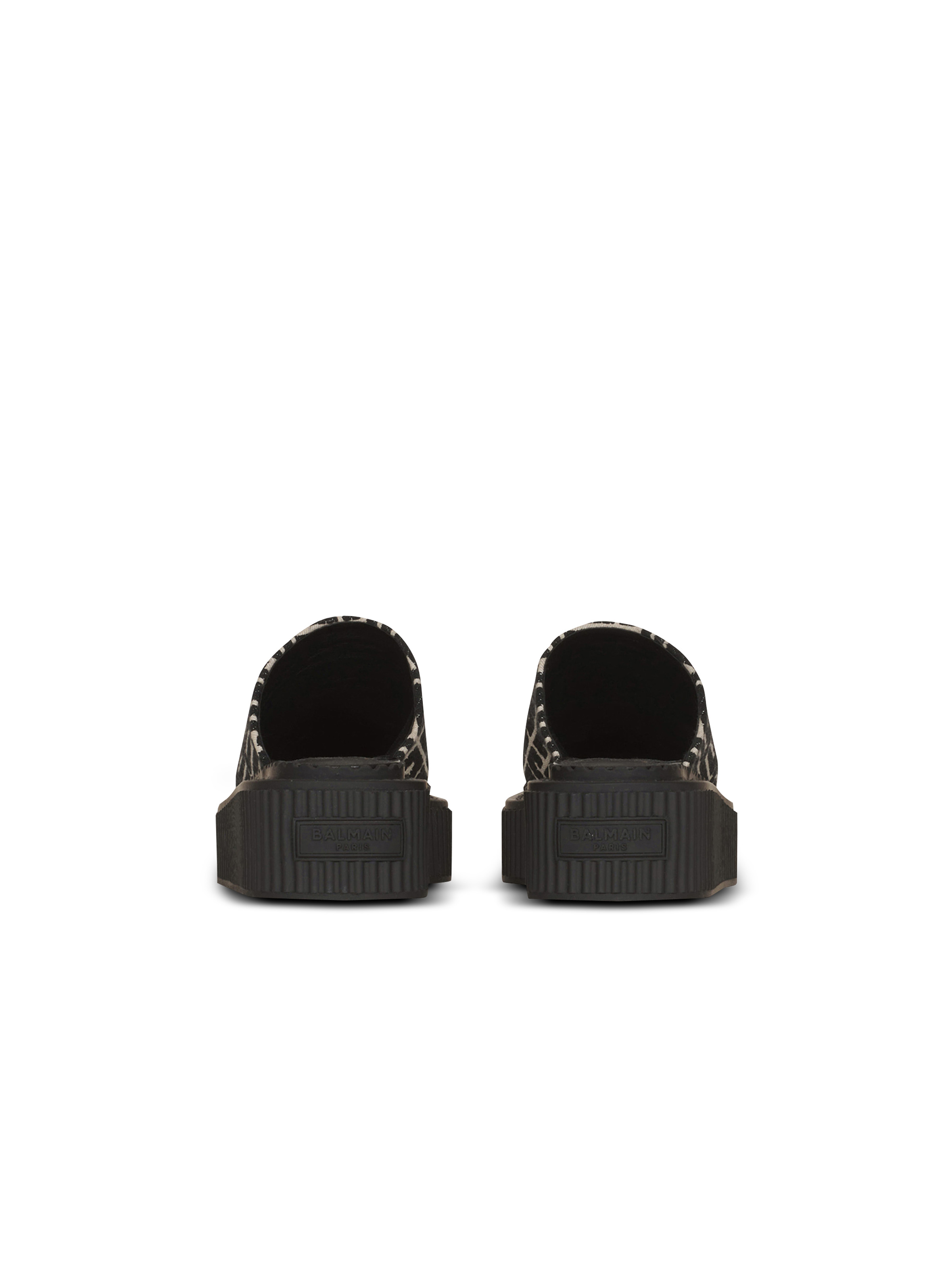 Bicolor Uda mules with Balmain monogram - 4