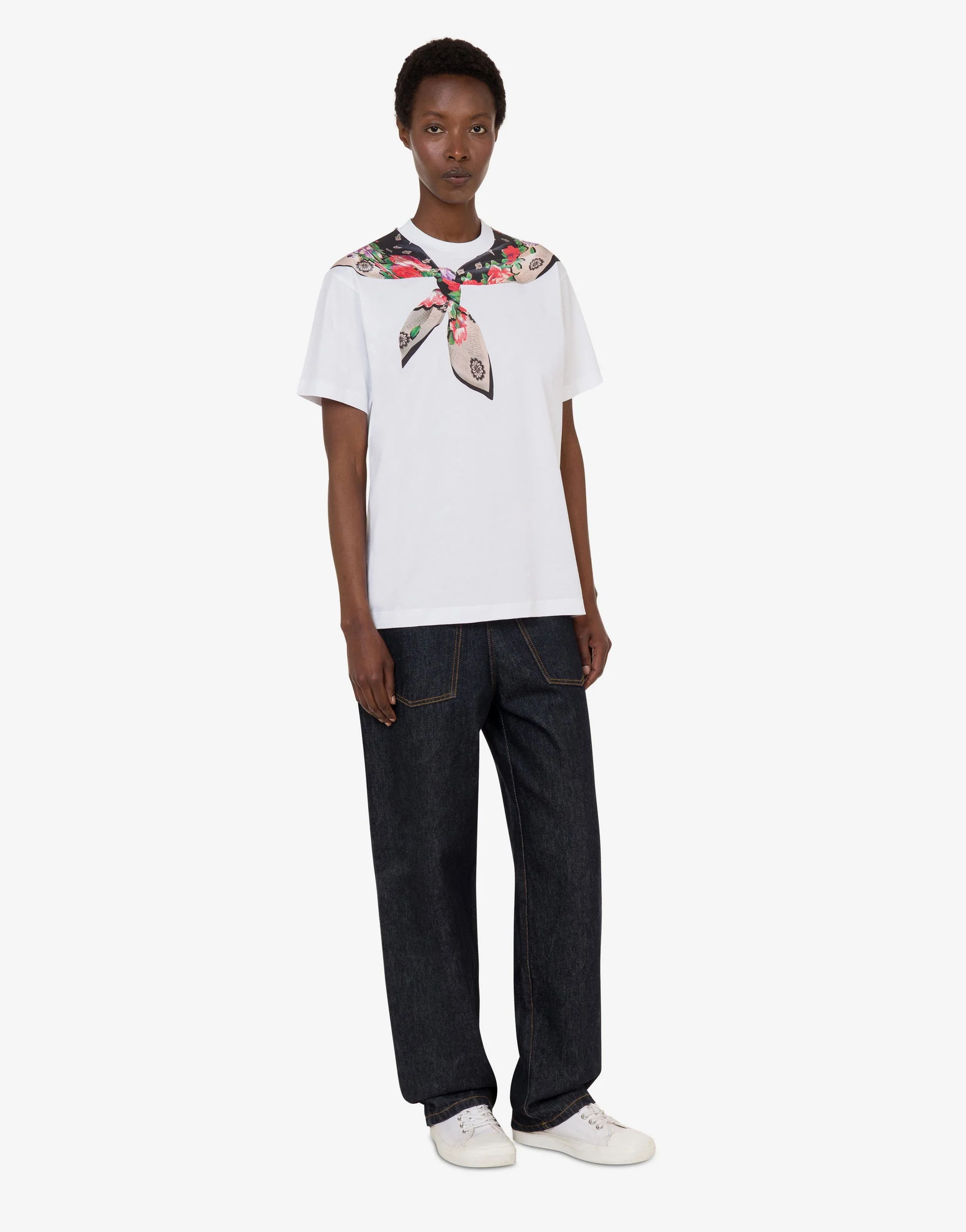 PRINTED ORGANIC COTTON JERSEY T-SHIRT - 1