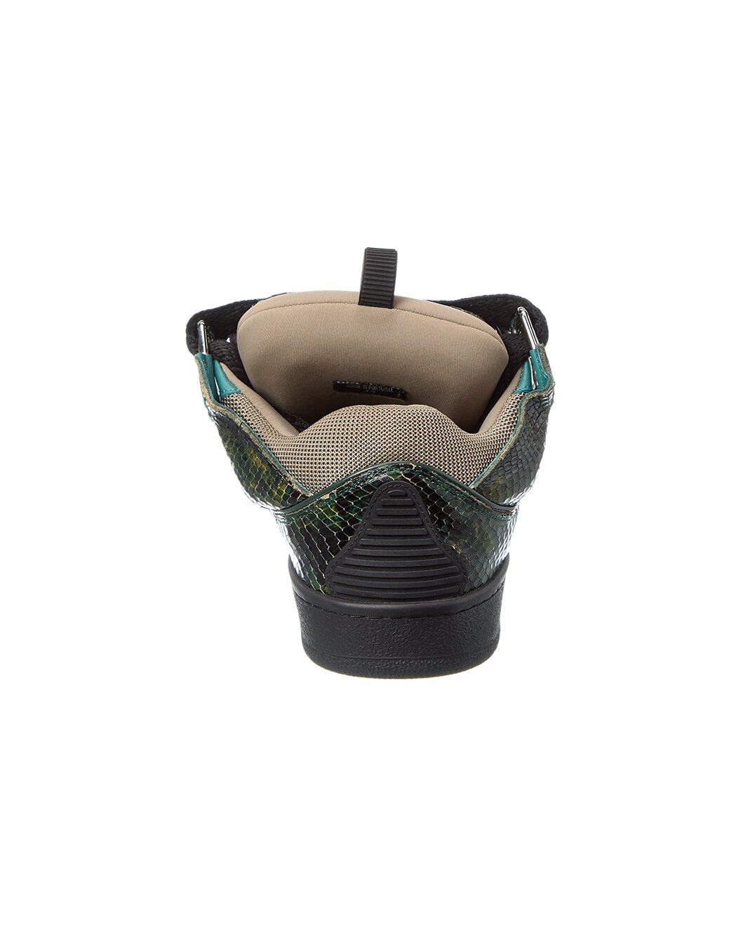 LANVIN Curb Snake-Embossed Leather Sneaker - 3