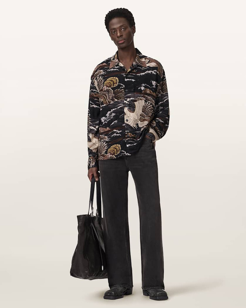 ALLSAINTS CORSICAN PRINTED OVERSIZED SHIRT outlook