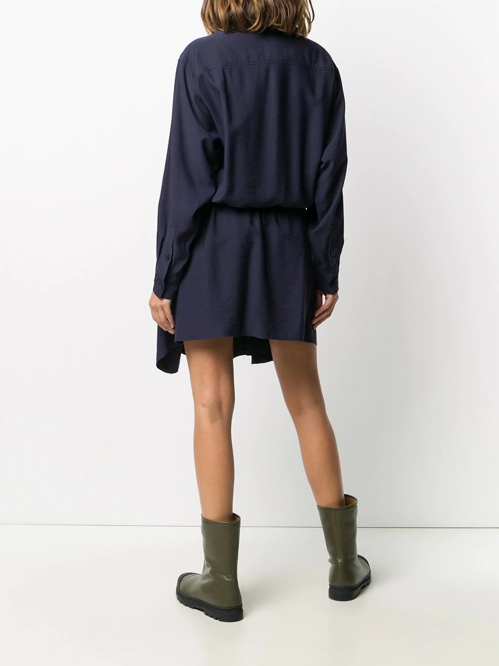 ruffled shirt dress - 4