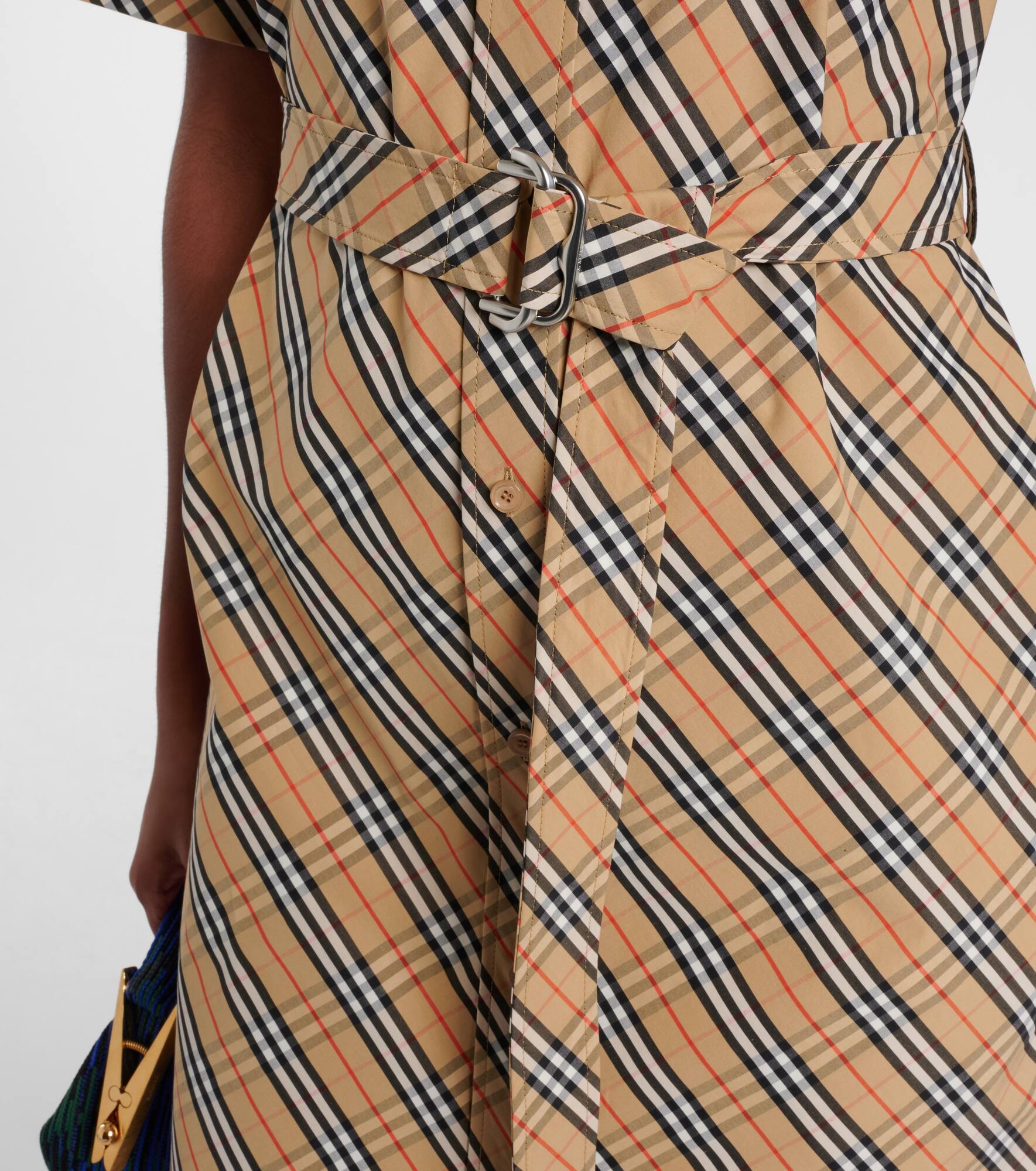 Burberry Check cotton shirt dress - 5