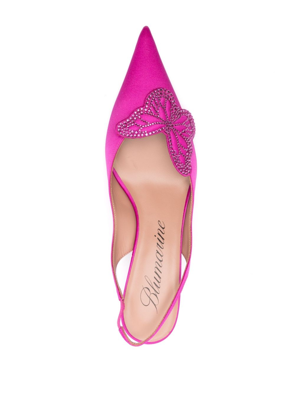 65mm butterfly-appliquÃ© leather pumps - 4