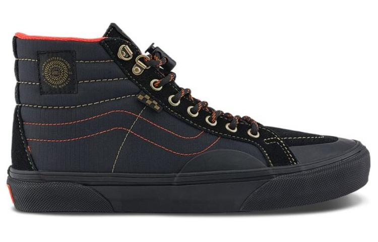 Vans Skate Sk8-Hi Reissue x Spitfire Wheels 'Black Flame' VN000D1EBFM - 2