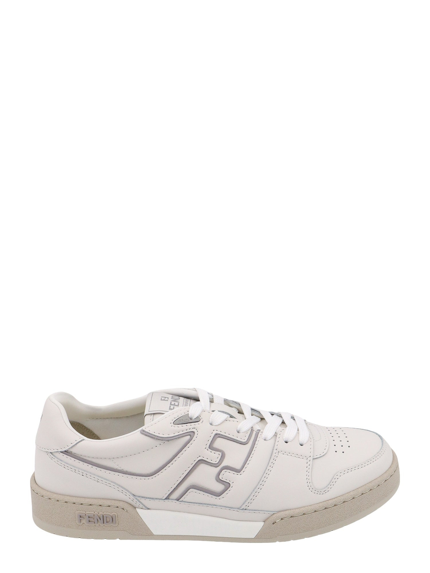 Leather Sneakers With Ff Lateral Logo - 1