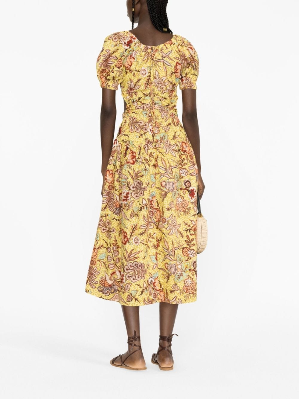 Golda floral-print midi dress - 4