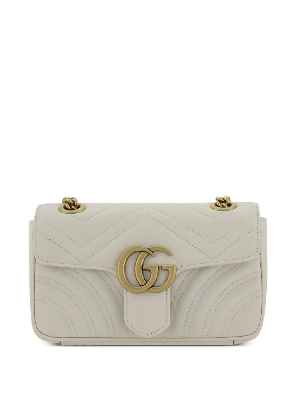 white GG Marmont matelassé mini bag - 1