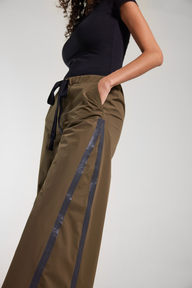 Karla Trousers Tape Matte Green Green 1