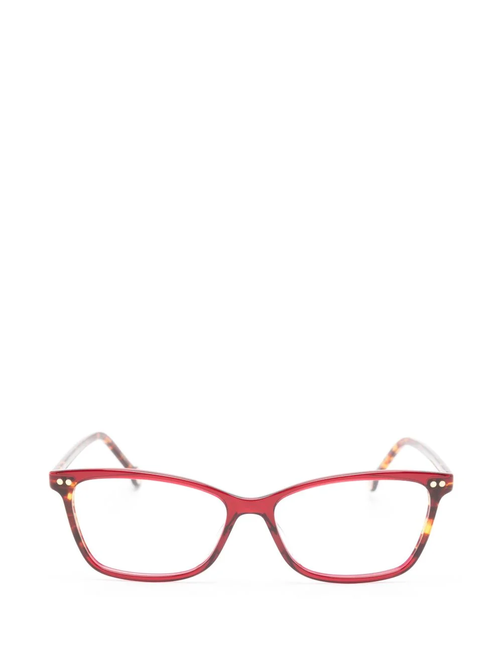tortoiseshell-effect cat-eye frame glasses - 1