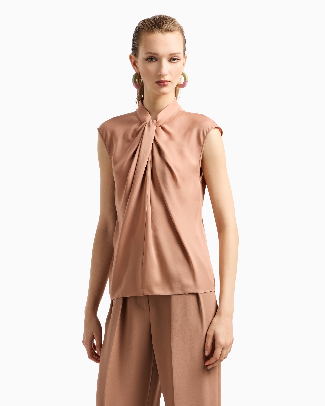 BLOUSE IN WASHED SILK DOUBLE GEORGETTE - 2
