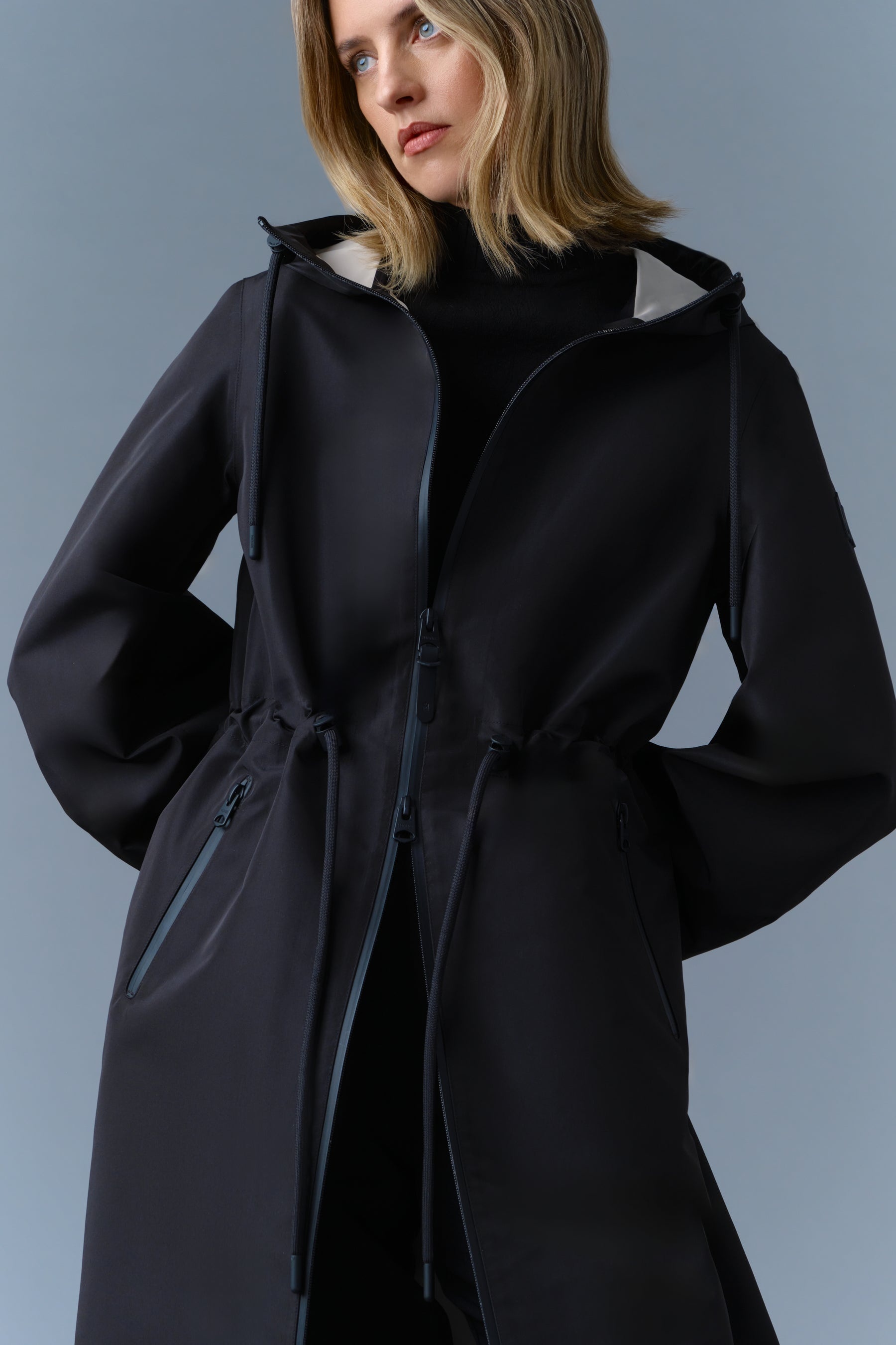 MEKELLE Long Recycled Technical Rain Coat - 5