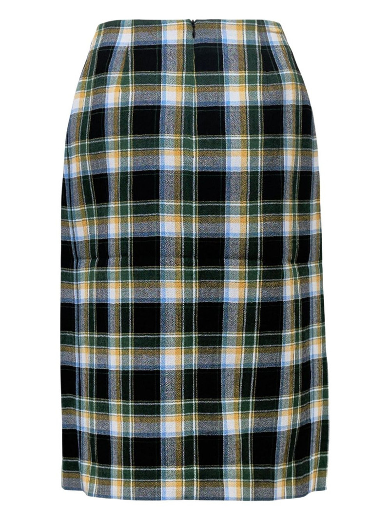 SHUSHU/TONG pleated checked skirt outlook