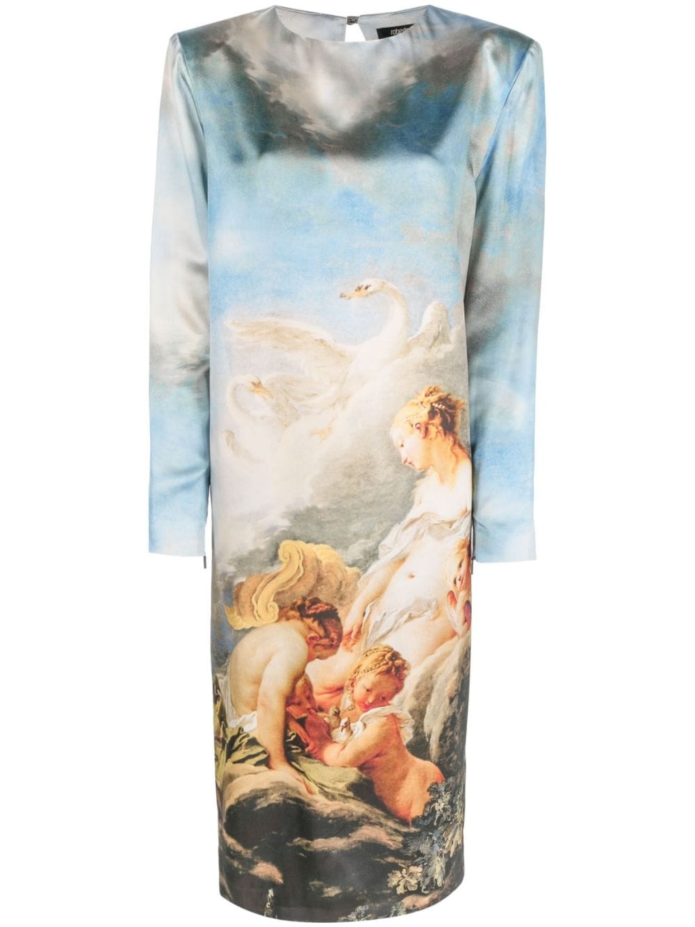 graphic-print mid-length dress - 1
