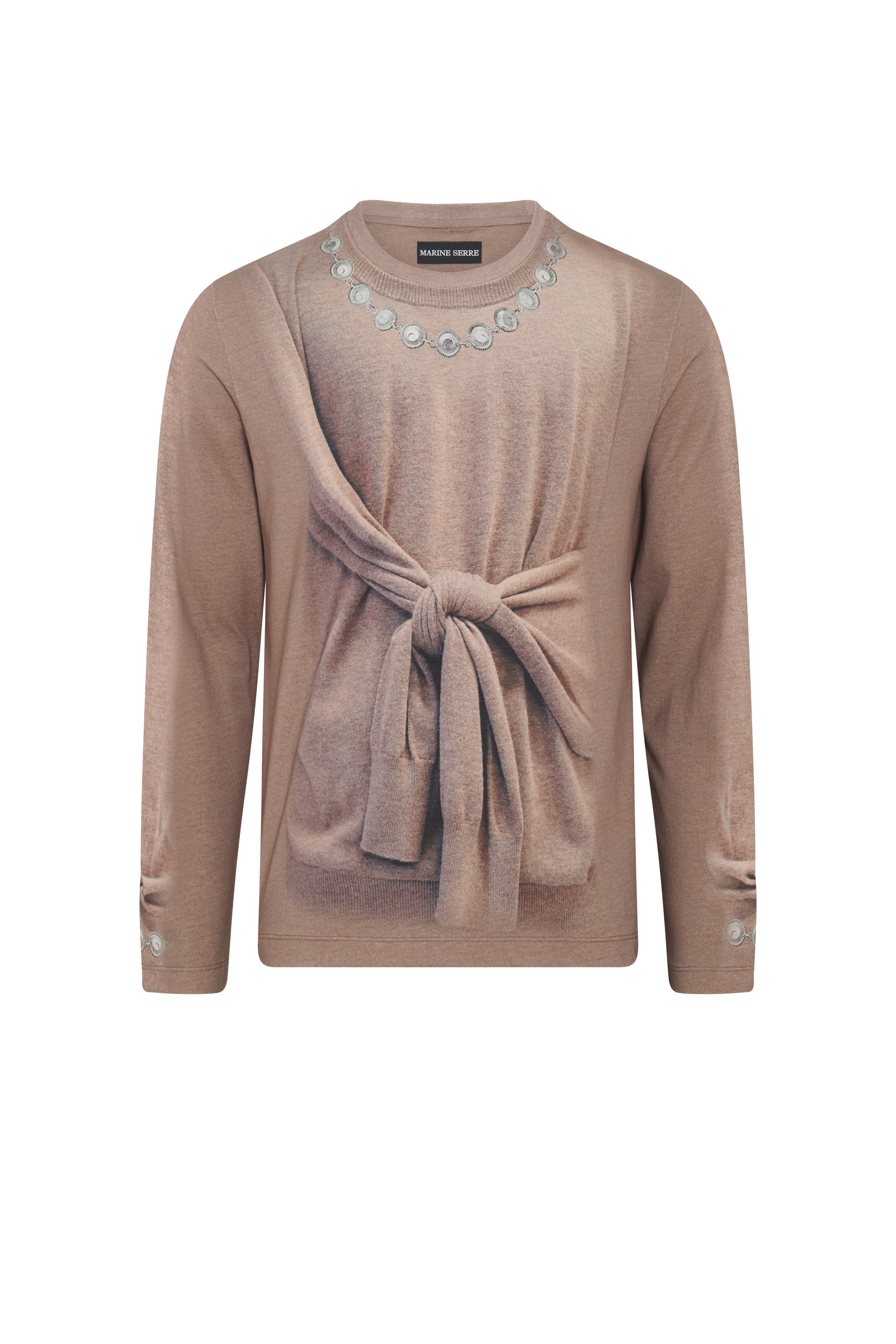 Trompe-L’Œil Knit Jersey Ls T-Shirt - 1