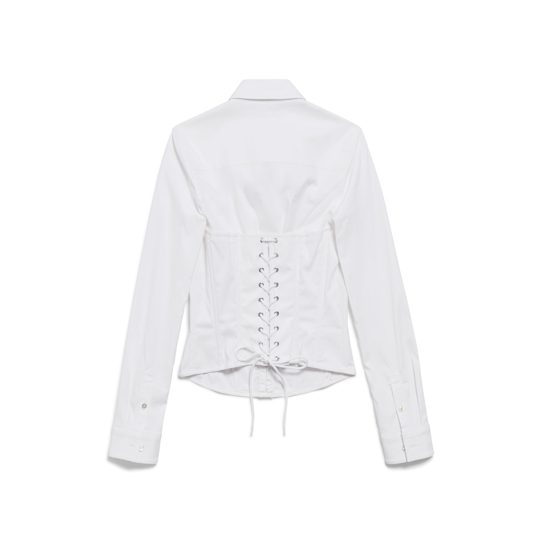 Women's Corseted Shirt in White - 6