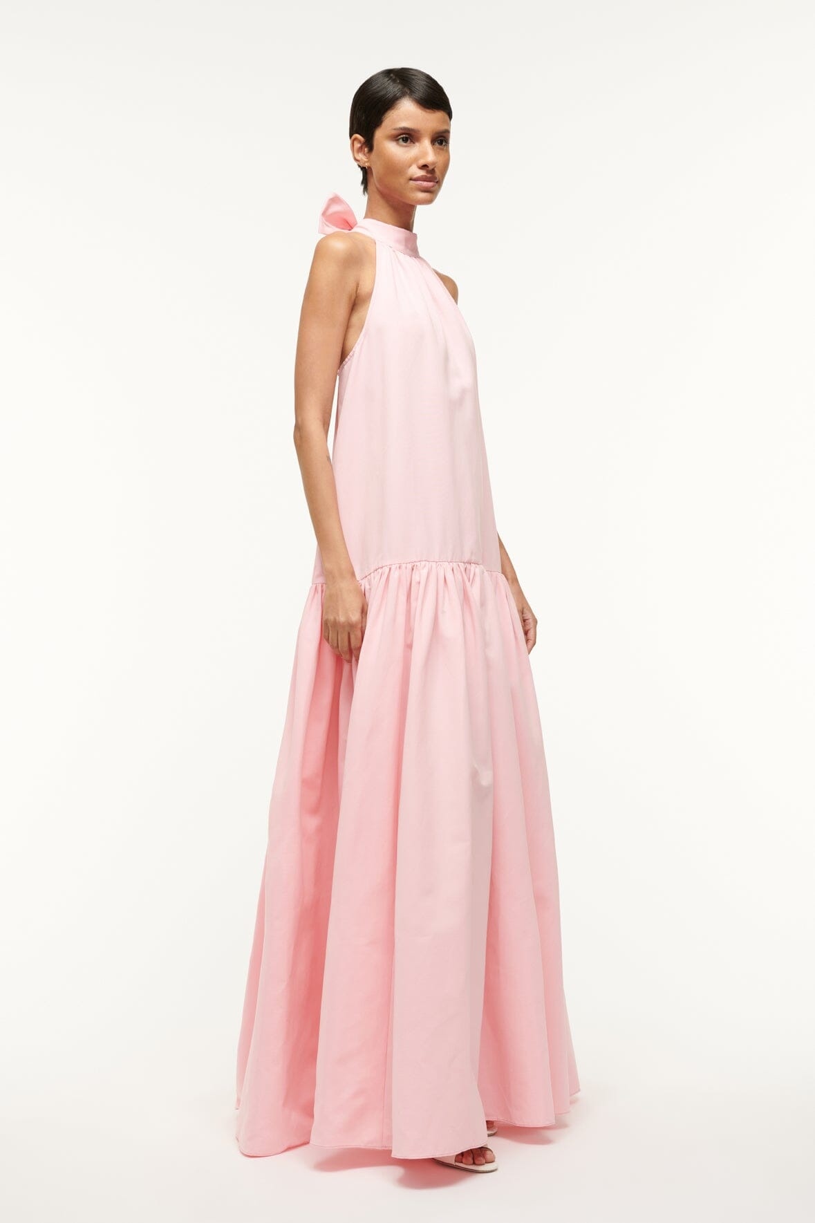 STAUD MAXI MARLOWE DRESS PEARL PINK - 4