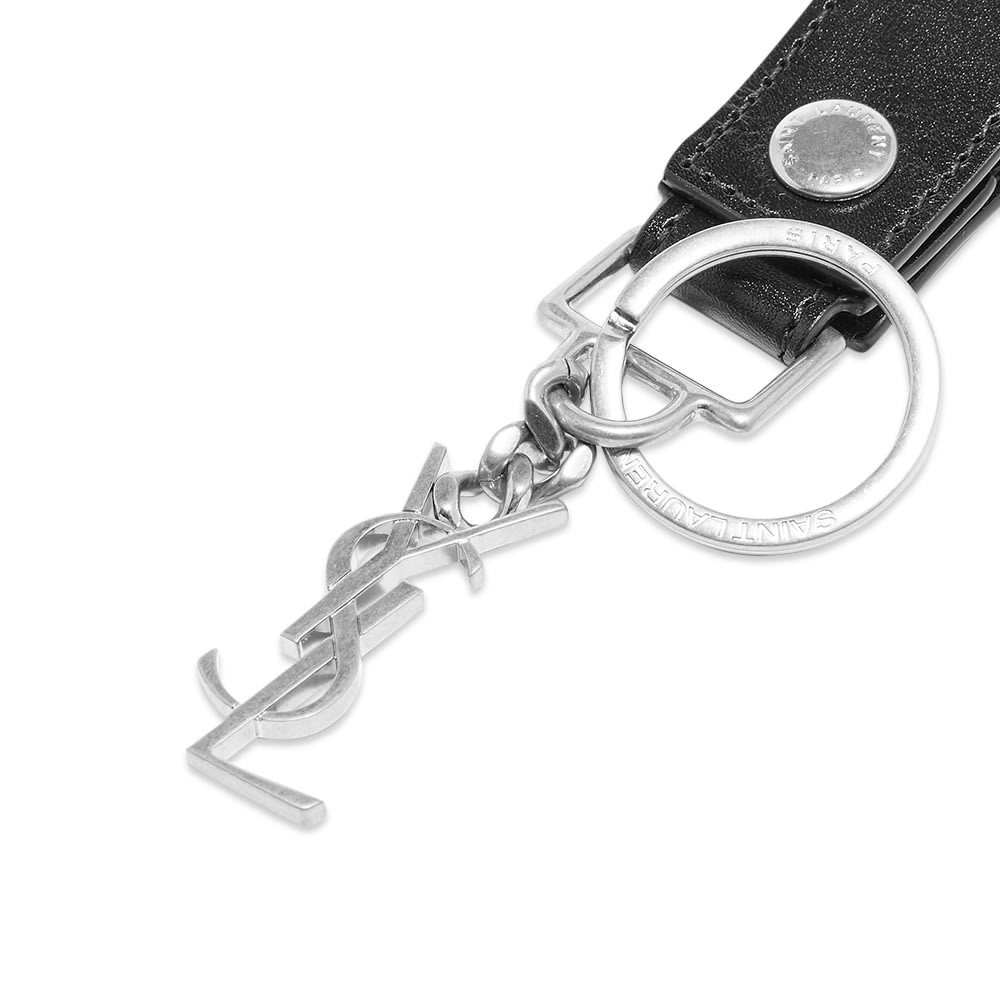 Saint Laurent YSL Metal Logo Keychain - 2