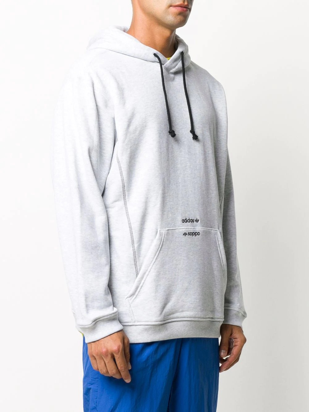 logo drawstring hoodie - 3