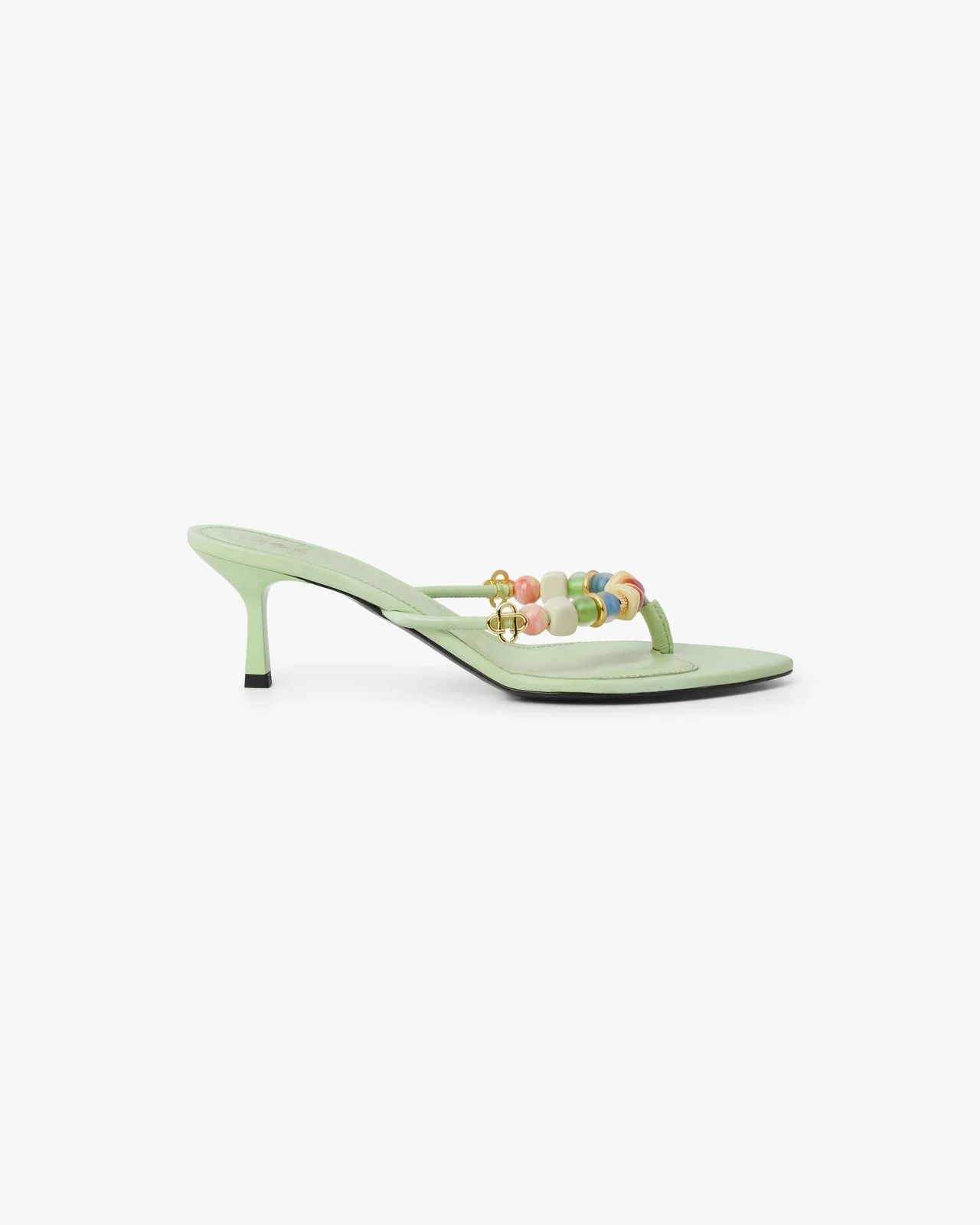 Women's Mint Beaded Heeled Sandals | Casablanca Paris - 1