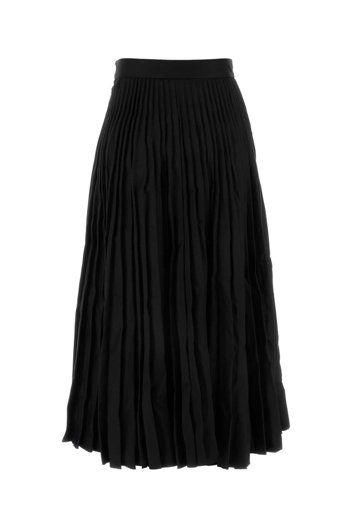 Balenciaga Women Black Wool Skirt - 2