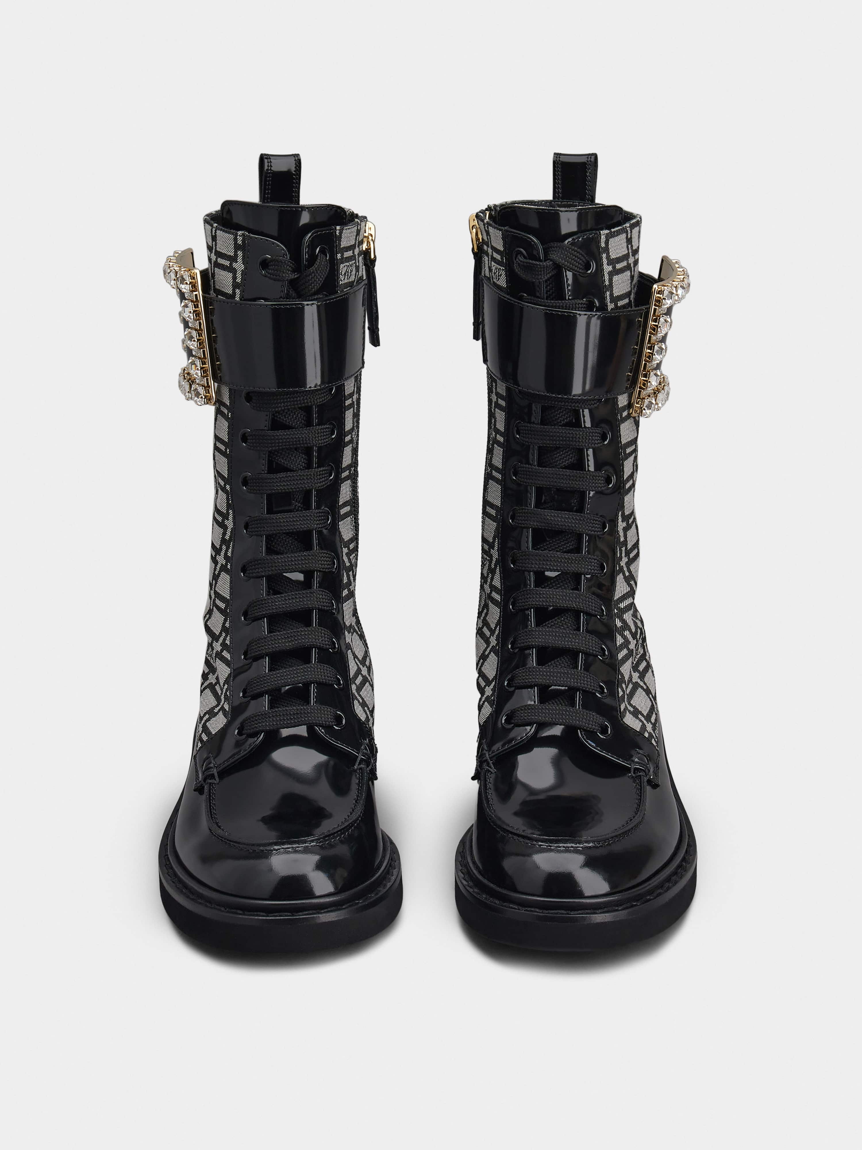 Viv' Rangers Strass Buckle Boots in Fabrics - 7