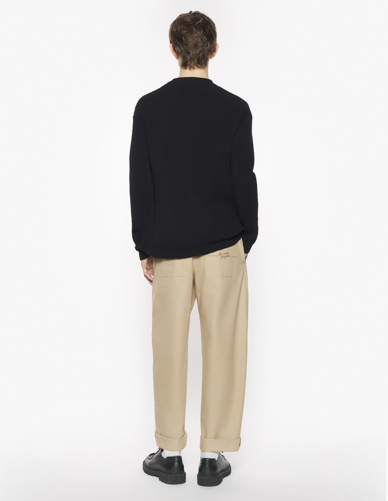 MAISON KITSUNE HANDWRITING COMFORT RIBBED CARDIGAN 5
