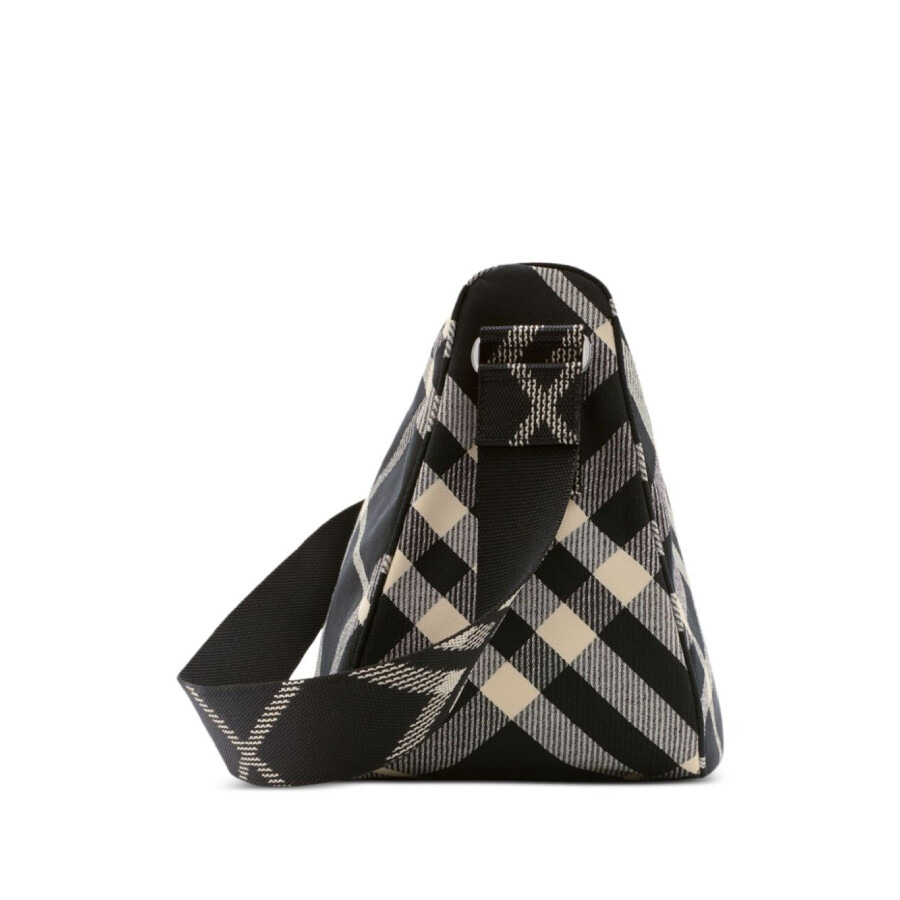 Open Box - Burberry Large Shield Checked Messenger Bag - 3