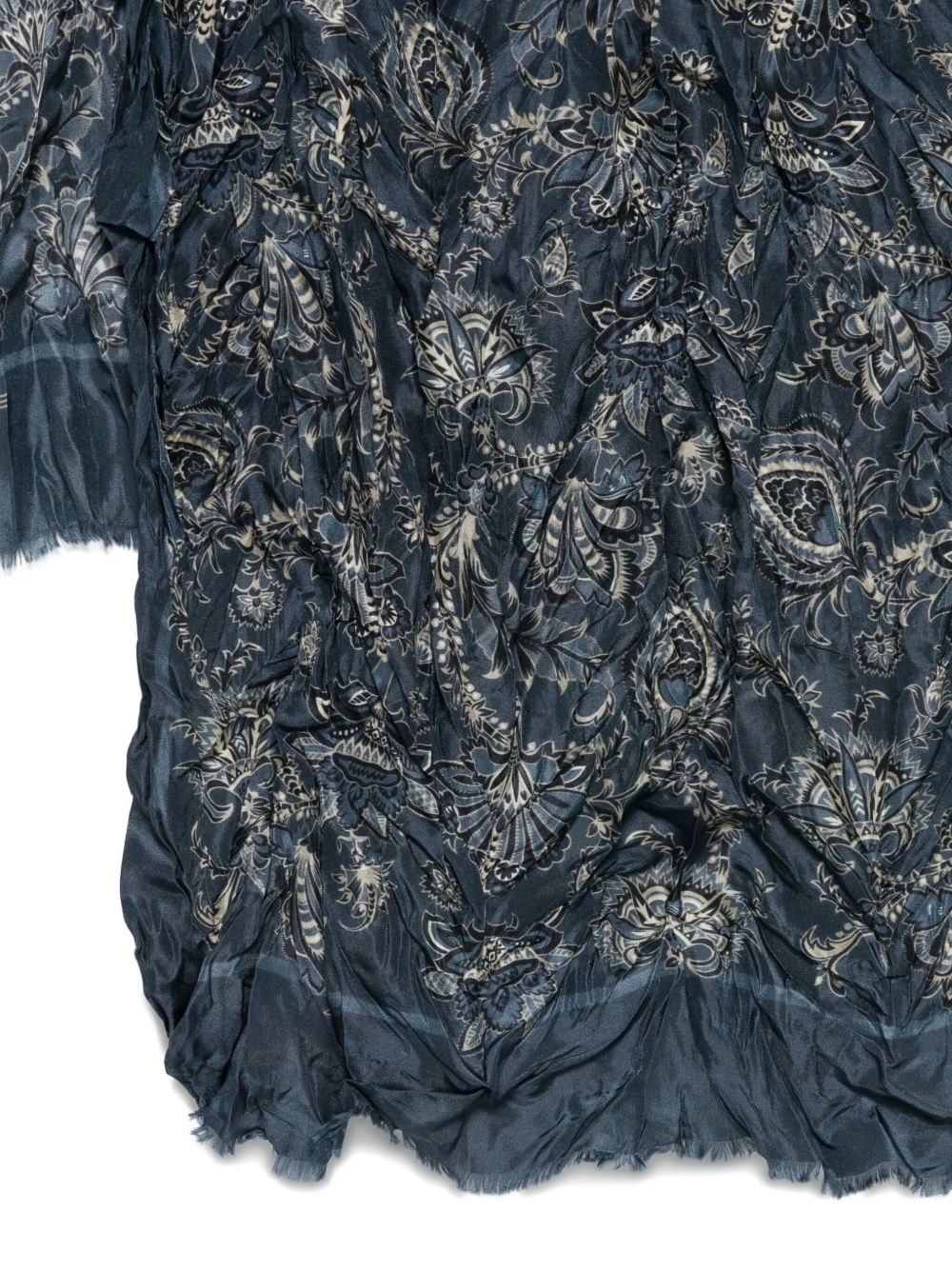 paisley-print silk scarf - 2