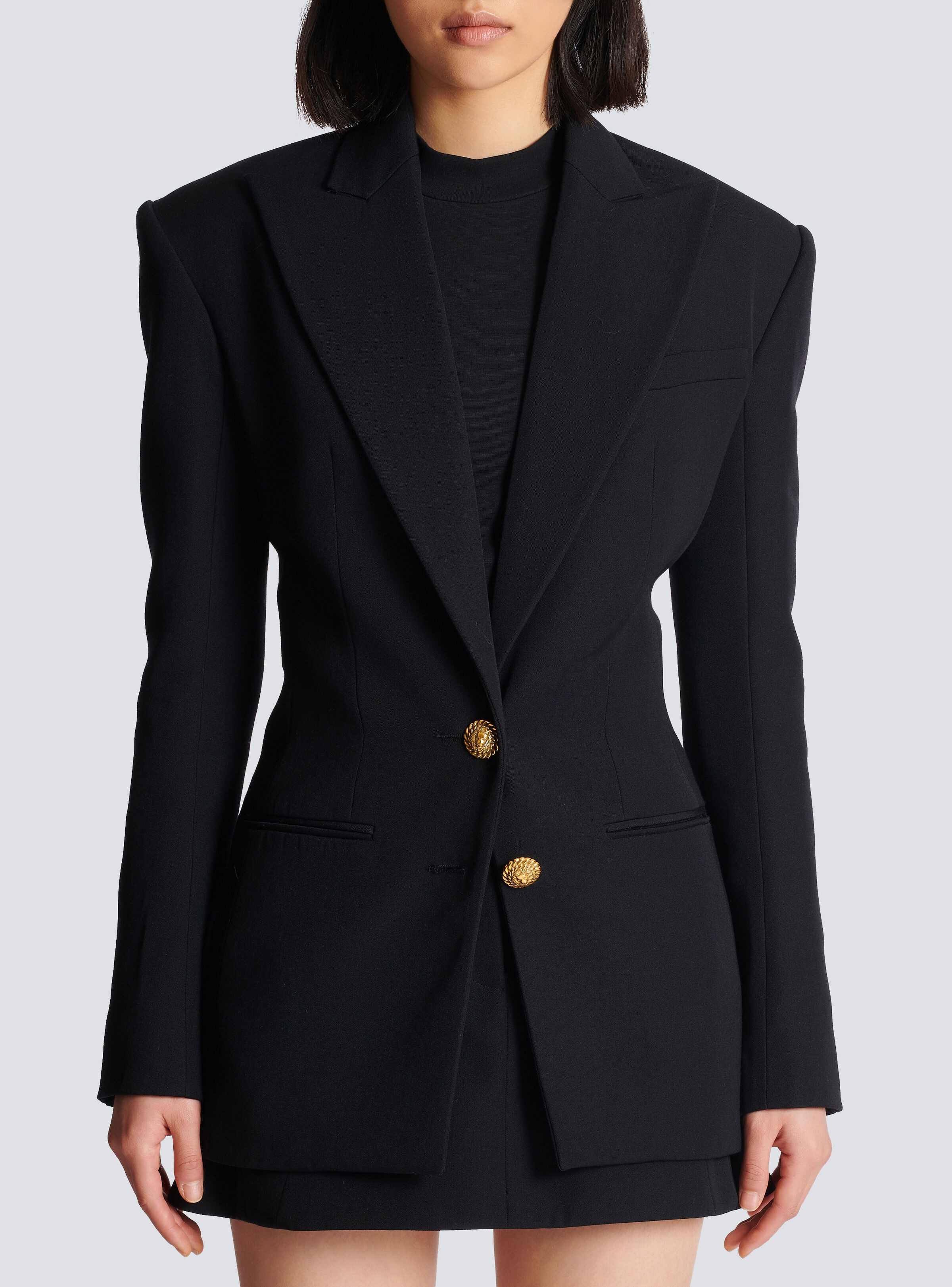 2-button cinched-waist jacket - 5