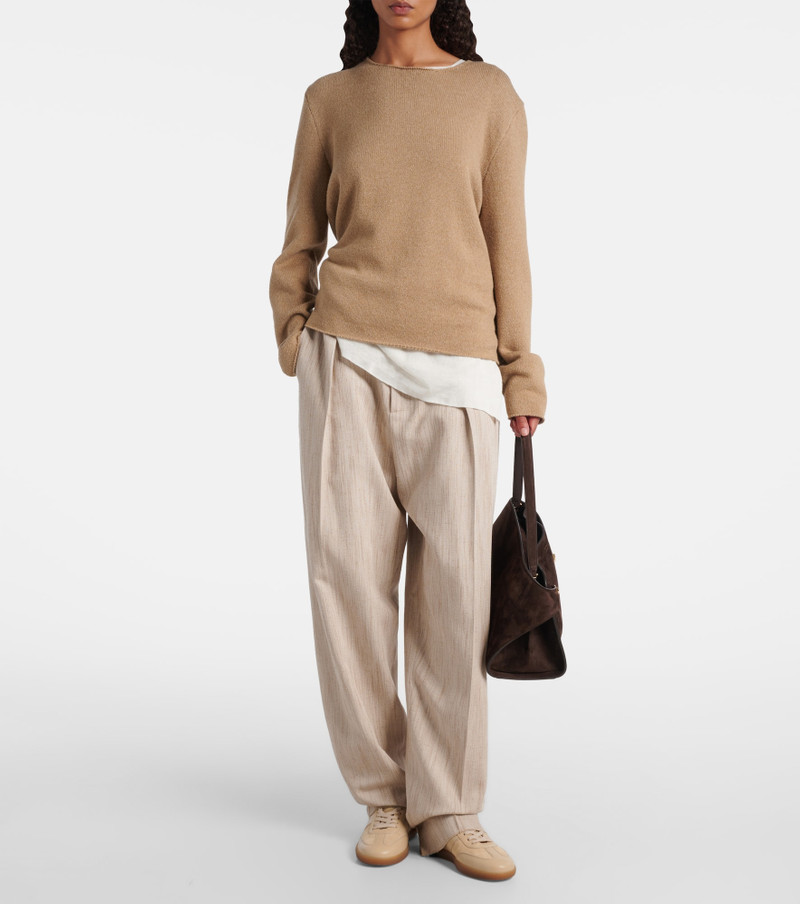 Tod's Leather-trimmed suede sneakers outlook