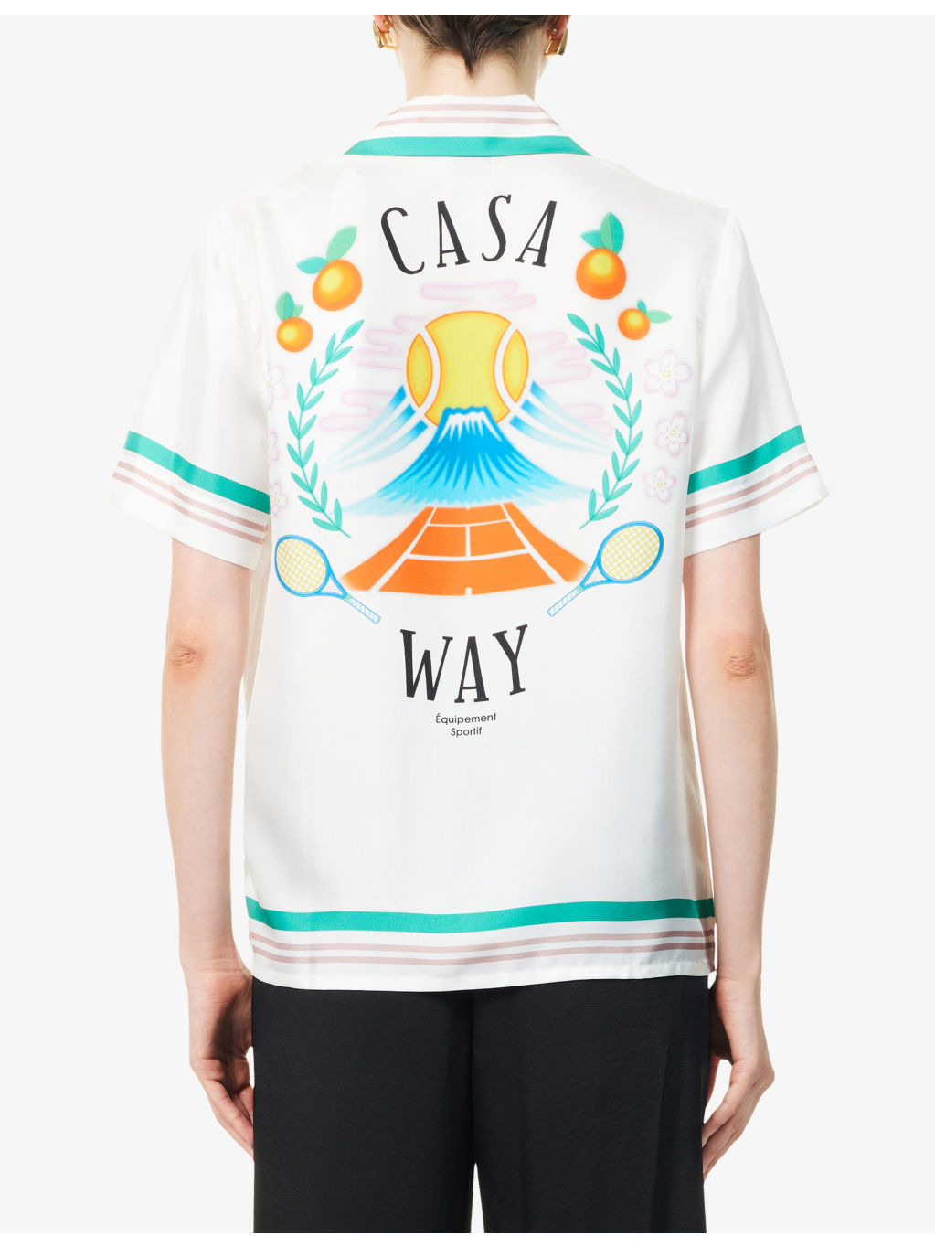 Cuban-Collar Printed Silk Shirt - 4