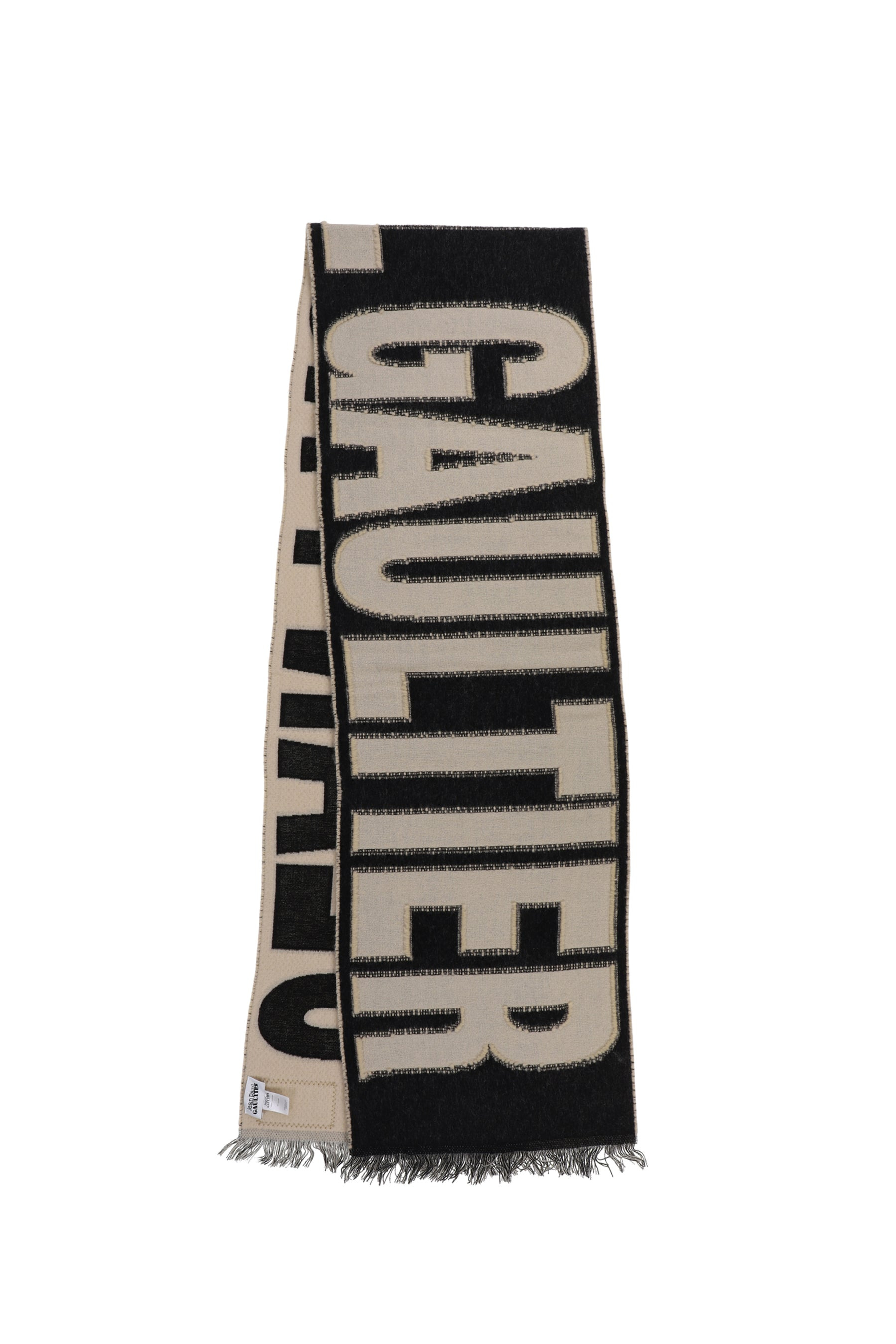 LOGO SCARF / ECRU/BLK - 2