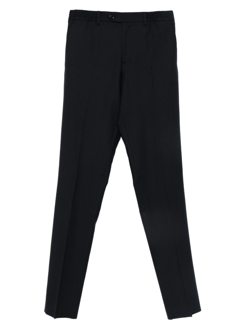virgin wool blend straight-leg trousers 1