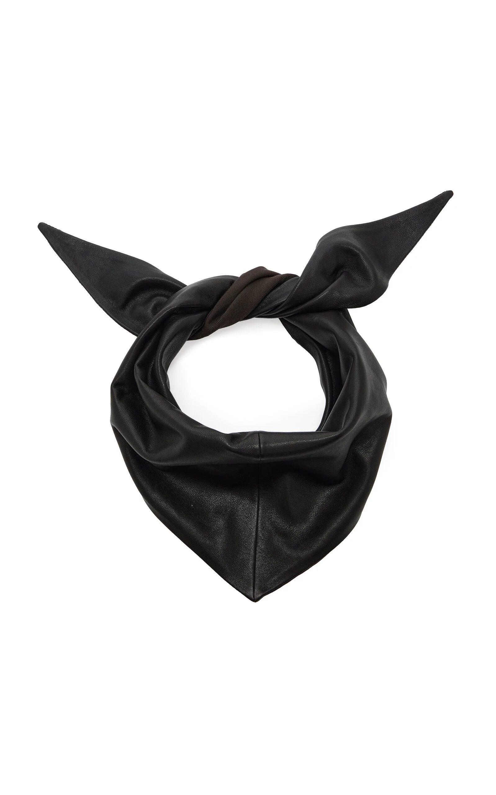 Large Leather Triangle Scarf - 1